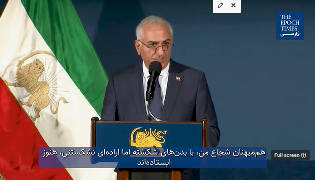 سخنرانی شاهزاده رضاپهلوی در کنفرانس خبری با رسانه های جهانی